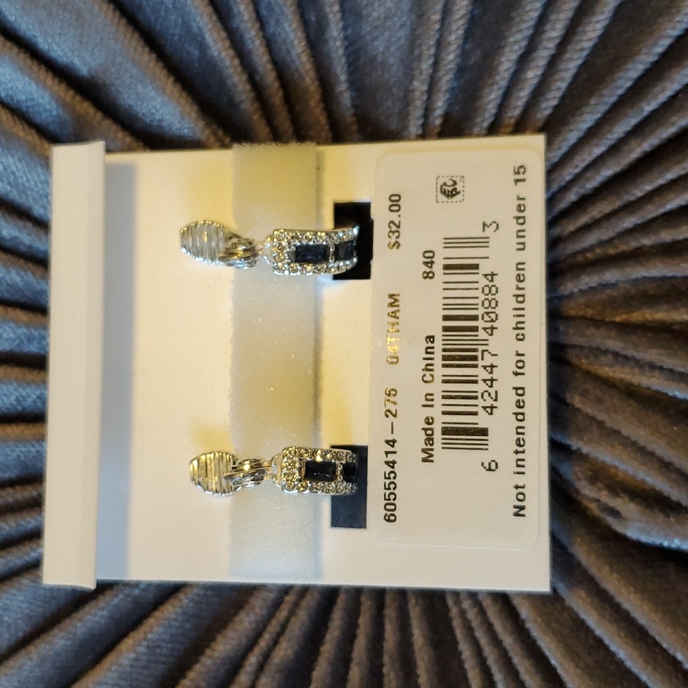 Ralph Lauren Stone Hoop Earrings - Picture 4 of 5